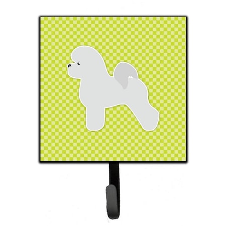 Carolines Treasures Bichon Frise Checkerboard Green Leash or Key Holder BB3845SH4